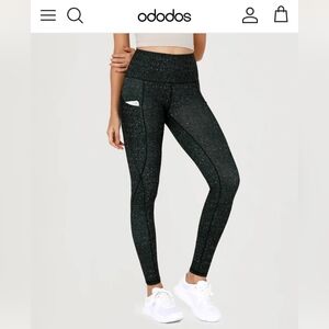 Ododos Black Dot Leggings Size XL